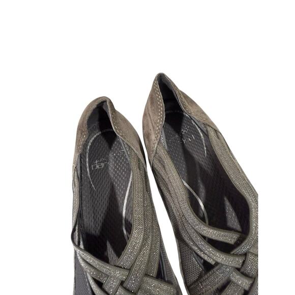 Dansko Hilde Slip On Shoes Gray Shimmery Suede Leather Women's size 39 US 8.5 - Picture 3 of 11